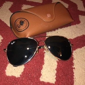 Ray Bans Aviators Gold Frames Brand New